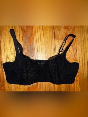 Soma Black Unlined Balconette with Stretch Lace Underwire Bra